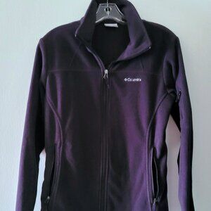 Columbia fleece zippered jacket, eggplant, women's M